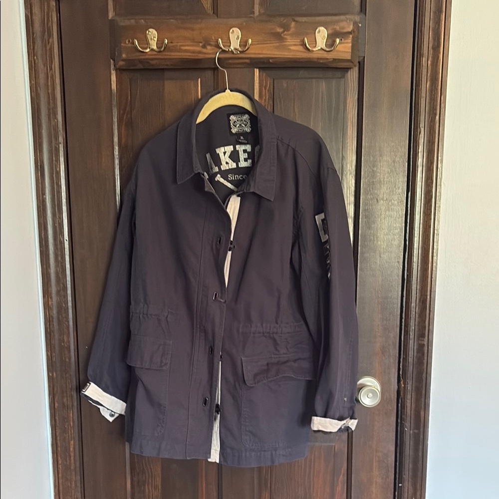 Navy Lakegirl Jacket with Classic Collar